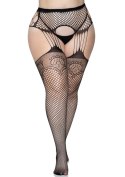 Net garterbelt stockings + Black