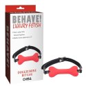 Behave! Doggle Bone Bit Gag-Red