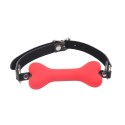 Behave! Doggle Bone Bit Gag-Red