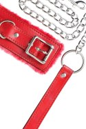 Anonymo collar, PU leather, red