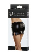 Glossy Shiny Wetlook skirt CAMREN - black XL