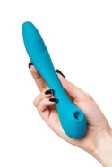 Multifunctional vibrator L'Eroina Cycla, silicone, blue, 20 cm