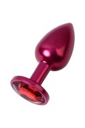 Red anal plug TOYFA Metal with a red colored gem