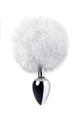 Silver anal plug TOYFA Metal with faux fur