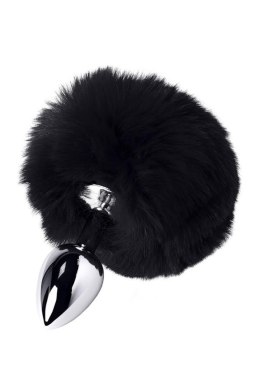 Silver anal plug TOYFA Metal with faux fur