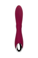 Vibrator with clitoral stimulator L'EROINA by TOYFA Mion, silicone, burgundy, 22 cm