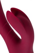 Vibrator with clitoral stimulator L'EROINA by TOYFA Mion, silicone, burgundy, 22 cm