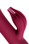 Vibrator with clitoral stimulator L'EROINA by TOYFA Sangra, silicone, burgundy, 20.5 cm