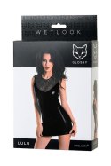 Wetlook black dress LULU - black L