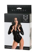 Wetlook body dress ALESSIA - black L