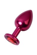 Red anal plug TOYFA Metal with red gem