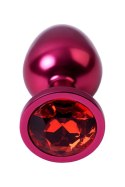 Red anal plug TOYFA Metal with red gem