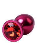 Red anal plug TOYFA Metal with red gem