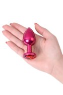 Red anal plug TOYFA Metal with red gem