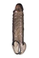 ToyFa XLover, Penis sleeve, for enlargement, TPE, transparent black, 15,5 cm