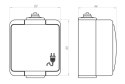 GNIAZDO ELEKTRYCZNE HERMETYCZNE NATYNKOWE IP44