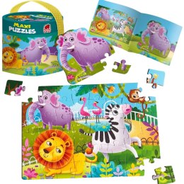 GRA EDUKACYJNA MAXI PUZZLE 2W1 ZOO OBRAZKI UKŁADANKA ROTER KAFER