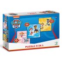 PUZZLE 3w1 PSI PATROL TRZY UKŁADANKI W JEDNYM OPAKOWANIU DLA NAJMŁODSZYCH