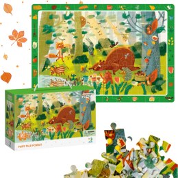 PUZZLE OBSERWACYJNE MAGICZNY LAS 80 ELEMENTÓW KOLOROWA UKŁADANKA DLA DZIECI