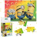 MAGNETYCZNE PUZZLE "MINIONKI" 16 ELEMENTÓW KOLOROWEJ UKŁADANKI DLA DZIECI