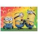 MAGNETYCZNE PUZZLE "MINIONKI" 16 ELEMENTÓW KOLOROWEJ UKŁADANKI DLA DZIECI