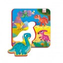 PIANKOWE PUZZLE MAGNETYCZNE DINOZAURY GRA EDUKACYJNA DLA DZIECI ROTER KAFER