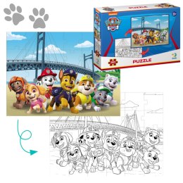 PUZZLE 2w1 PSI PATROL UKŁADANKA I KOLOROWANKA W JEDNYM PAW PATROL ZESTAW