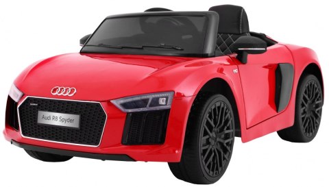 Auto Na Akumulator Audi R8 Spyder Czerwone Pilot EVA Radio MP3 LED