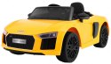 Auto Na Akumulator Audi R8 Spyder Żółty Pilot EVA Wolny Start Radio MP3 LED