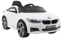 Auto Na Akumulator BMW 6 GT Biały Pilot Wolny Start EVA Pasy LED MP3