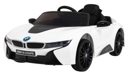 Auto Na Akumulator BMW I8 Lift Biały Pilot Wolny Start Pasy MP3 USB LED