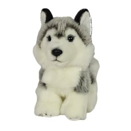 Maskotka Pies Husky Biało-Szary Pluszak 19cm Miękka Przytulanka Miś Piesek