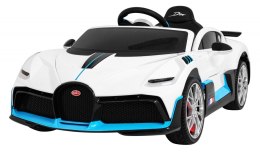 Auto Na Akumulator Bugatti Divo Biały Pilot EVA Wolny Start LED MP3