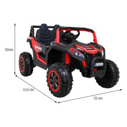 Auto Na Akumulator Buggy UTV 2000M Racing Czerwony Napęd 4x4 Pilot MP3 LED