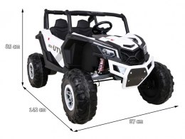 Buggy UTV-MX na akumulator dla dzieci Biały + Napęd 4x4 + Pilot +Audio LED