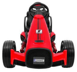 Gokart Na Akumulator Bolid XR-1 Czerwony Regulowana Kierownica Wyścigi