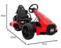 Gokart Na Akumulator Bolid XR-1 Czerwony Regulowana Kierownica Wyścigi