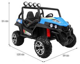 Grand Buggy Strong Lift dla dzieci Niebieski + Napęd 4x4 + Pilot + Bagażnik + Radio MP3 + LED