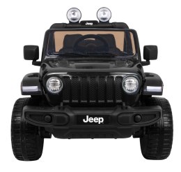 Jeep Na Akumulator Wrangler Rubicon Czarny Pilot Radio MP3 LED Koła EVA