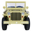 Autko Wojskowe Retro Strong dla 3 dzieci Matcha + Napęd 4x4 + Schowki + EVA