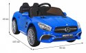 Auto Na Akumulator Mercedes Benz AMG SL65S Niebieski Pilot MP3 LED Ekoskóra