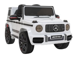 Mercedes AMG G63 dla dzieci Biały + Pilot + MP3 LED + Wolny Start + EVA