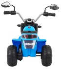 Motor Na Akumulator MiniBike Niebieski Dźwięki Światła LED Ekoskóra