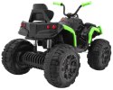 Quad ATV Na Akumulator Czarno-Zielony Koła EVA Radio MP3 LED Wolny Start