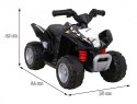 Quad Na Akumulator Honda 250X TRX Czarny Klakson LED Ekoskóra