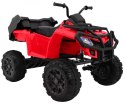 Quad Na Akumulator XL ATV Czerwony Napęd 4x4 Bagażnik Wolny Start Audio LED