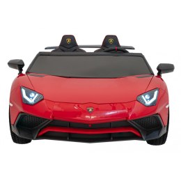 Auto Na Akumulator Lamborghini Aventador Czerwony Silnik bezszczotkowy LED