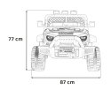 Auto Na Akumulator Terenowe Geoland Power Różowy Pilot Silniki Bagażnik LED