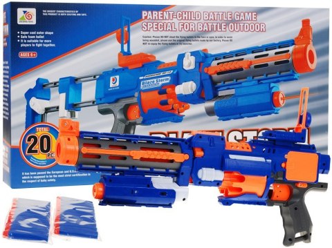 Karabin Pistolet 2w1 Blaze Storm 20 Pocisków z pianki Celownik laserowy