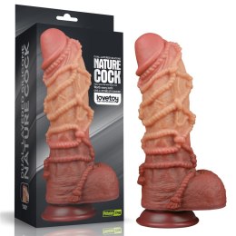 10.5'' DUAL LAYERED PLATINUM SILICONE COCK WI 24-0531